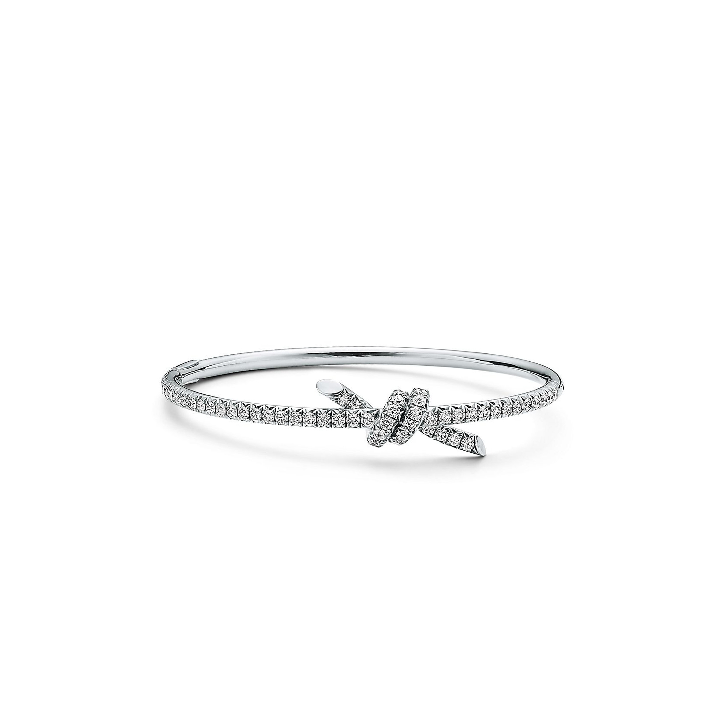 TIFFANY BANGLE IN WHITE GOLD WITH DIAMONDS 74152880
